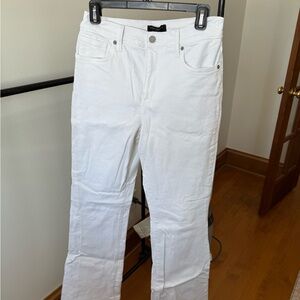 Banana Republic Women's Straight Leg White Jeans